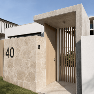 Latte Travertine 20mm Random
